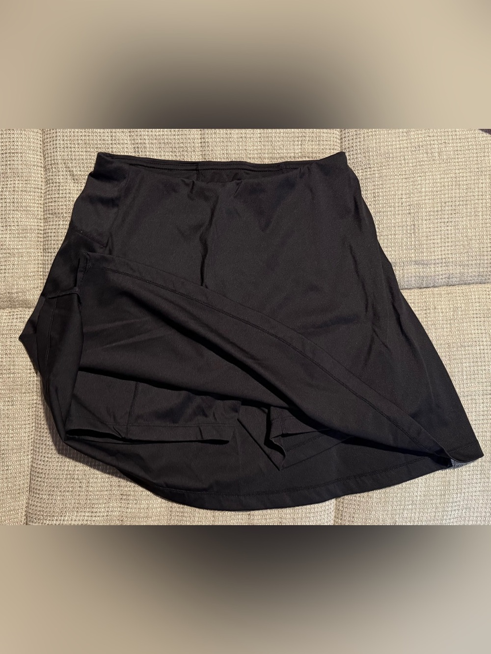 Black Athletic Skort with Built-In Shorts
